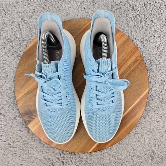 Vivaia Womens 37 Urban Sneaker Slider Mesh Light Blue Casual Lace Up Daily Light - Picture 5 of 13